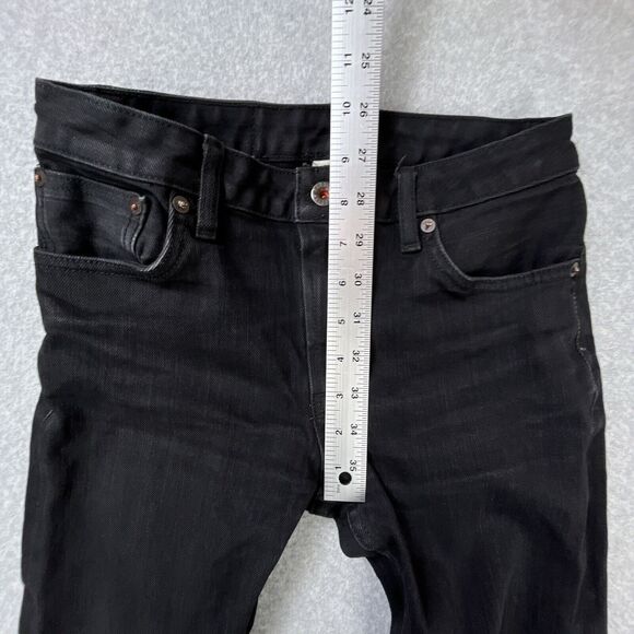 Railcar Fine Good Monrovia Jeans Womens 26 Black Selvedge Raw Denim Skinny USA - Picture 5 of 15